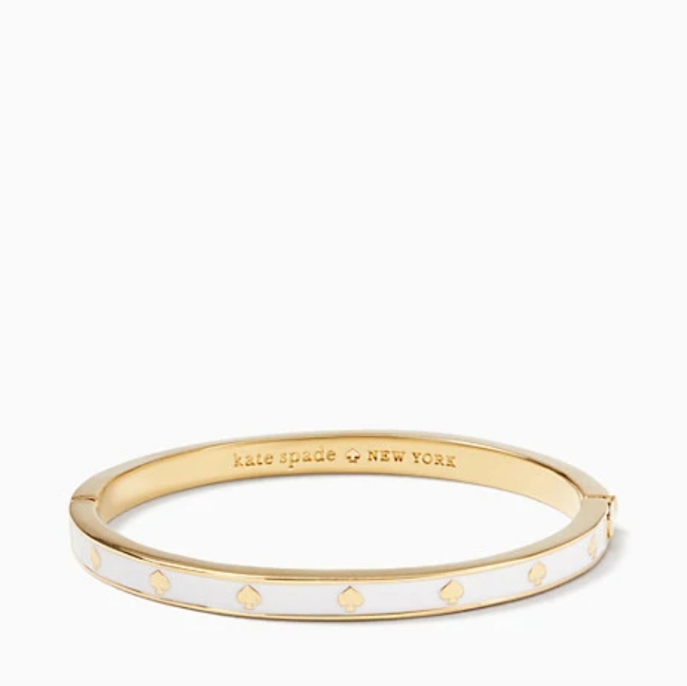 NEW Kate Spade Spot the Spade Enamel Hinged Bangle